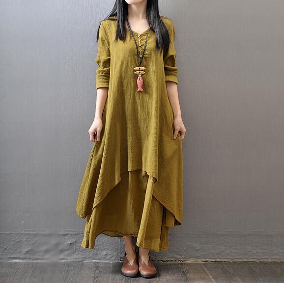 Two flax dresses