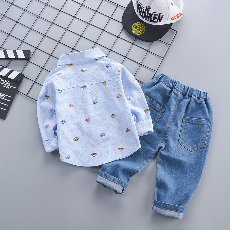 Children's Clothing Autumn Style Autumn Clothing Casual Shirt Two-piece Boy Suit