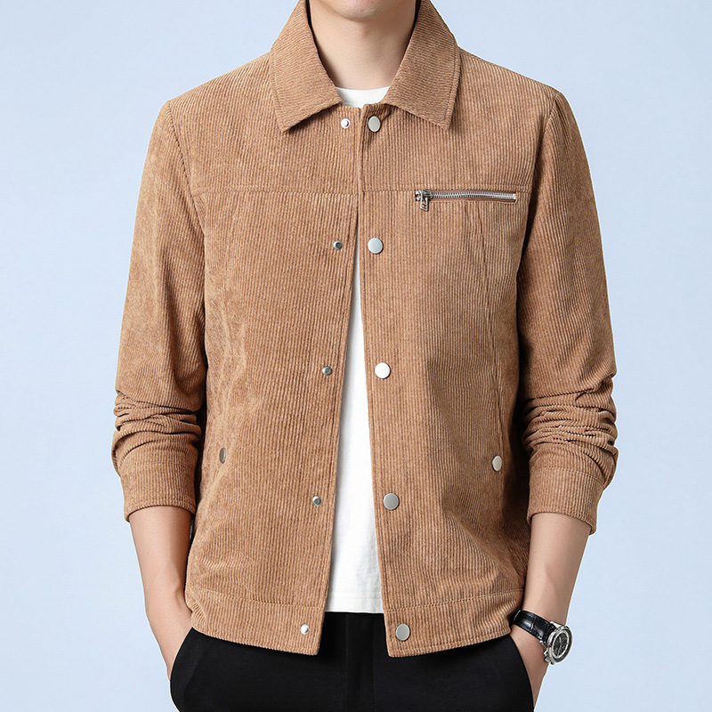 Corduroy Jacket Lapel Corduroy Casual Cargo Pants